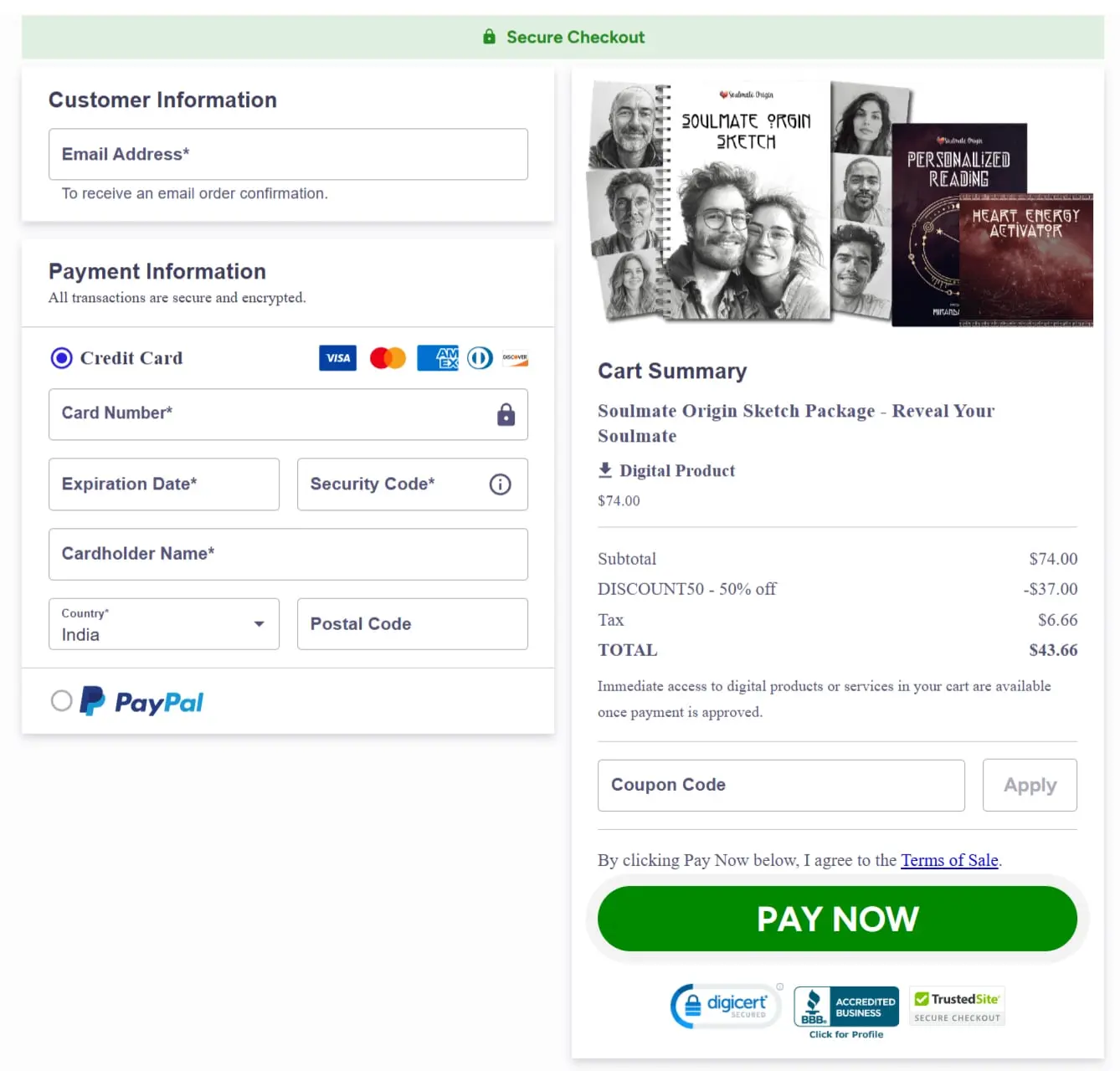 Soulmate Origin Reading-Secure-Checkout